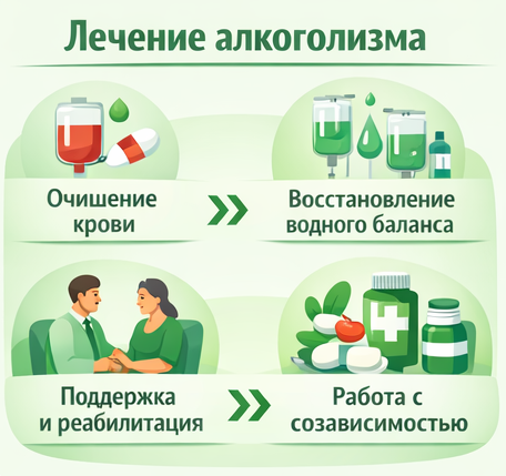 лечение алкоголизма в Ростове-на-Дону этапы